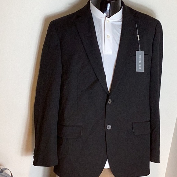 Micheal Kors Mens classical fit stretch solid blazers - Picture 3 of 8